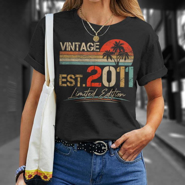 Est Vintage 2011 Limited Edition 12Th Birthday Gifts Boys Unisex T-Shirt Gifts for Her