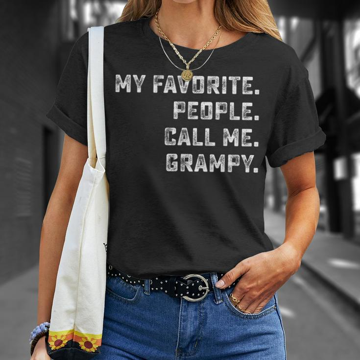 Family Matching My Favorite People Call Me Grampy Unisex T-Shirt Gifts for Her