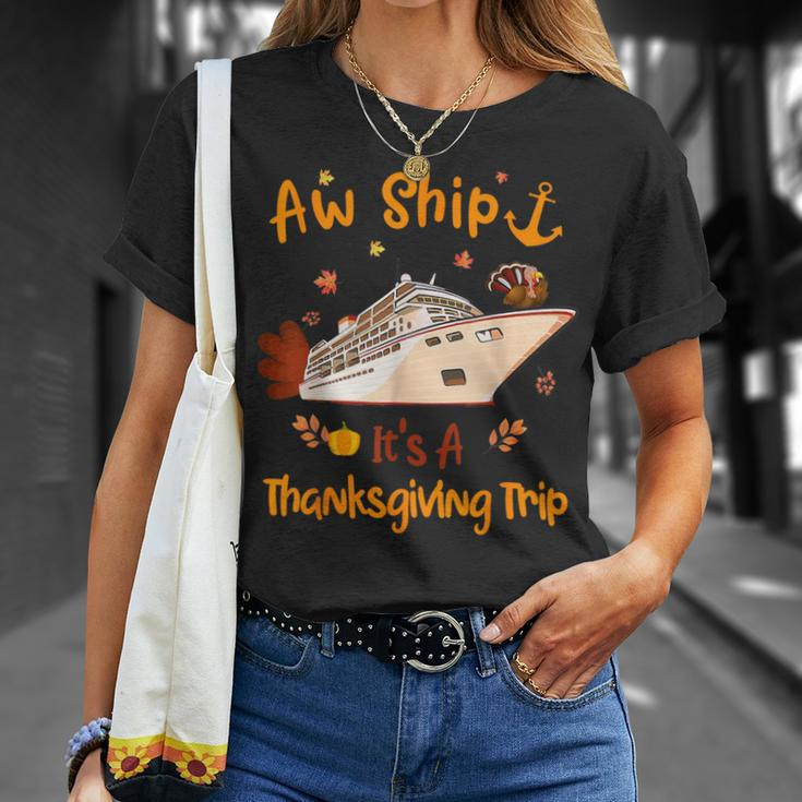 Family Thanksgiving Cruise 2023 Happy Autumn Cruise Trip T-Shirt Gifts for Her