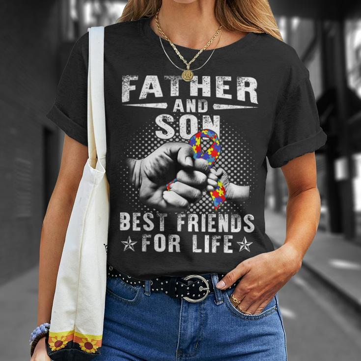 Father And Son Best Friend For Life Autism Awareness Unisex T-Shirt Gifts for Her