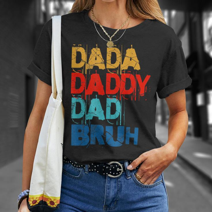 Fathers Day 2023 Funny Dad Daddy Retro Unisex T-Shirt Gifts for Her