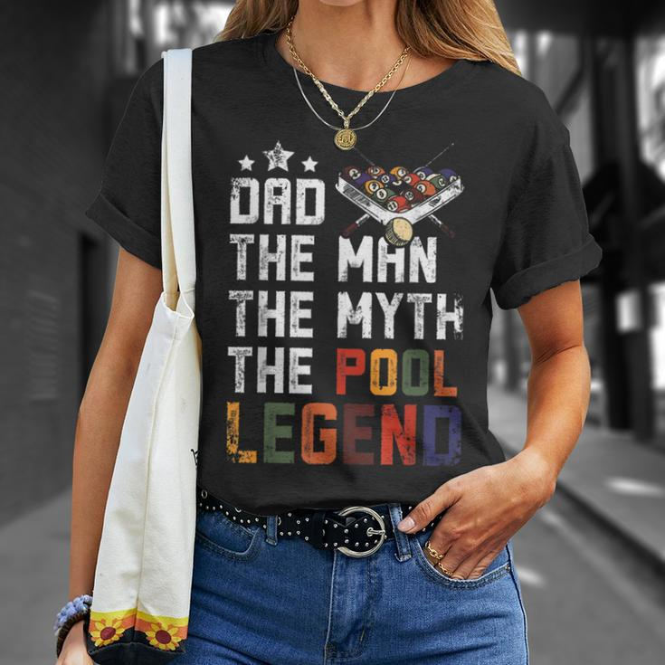 Fathers Day Dad The Pool Billiards Legend Unisex T-Shirt Gifts for Her