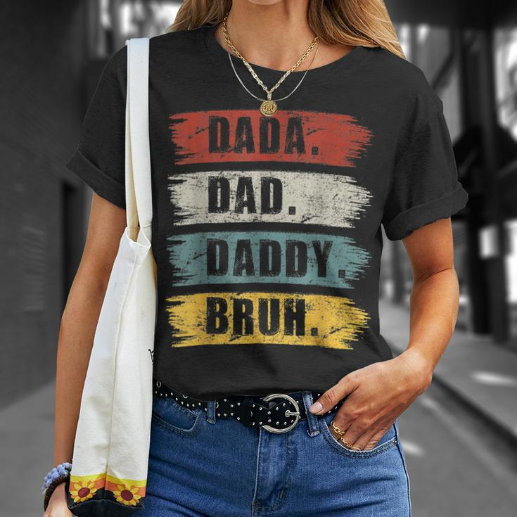 Fathers Day Gift Dada Daddy Dad Bruh Vintage Unisex T-Shirt Gifts for Her