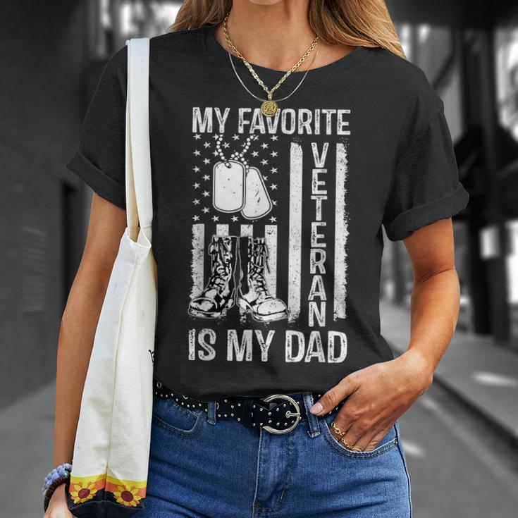 My Favorite Veteran Is My Dad Army Military Veterans Day T-Shirt Gifts for Her