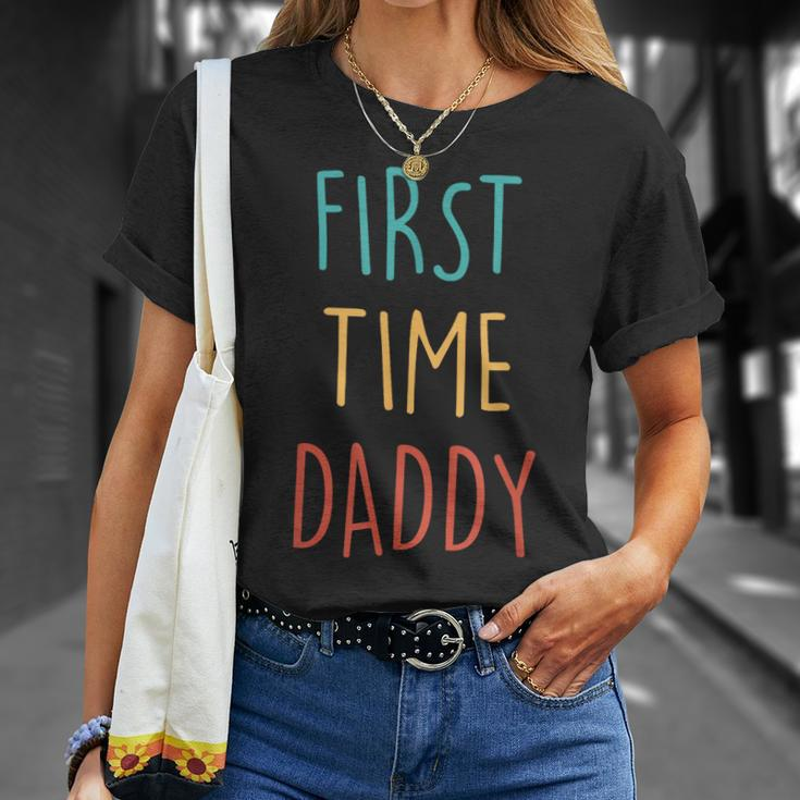 First Time Dad 2023 Fathers Day Promoted Daddy Men Unisex T-Shirt Gifts for Her