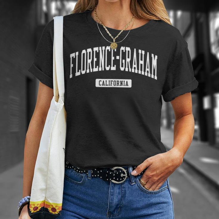 Florence-Graham California Ca Vintage Athletic Sports T-Shirt Gifts for Her