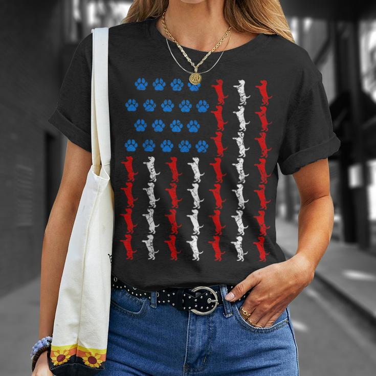 Funny 4Th Of July Us American Flag Dog Lovers Paw Patriotic Patriotic Funny Gifts Unisex T-Shirt Gifts for Her