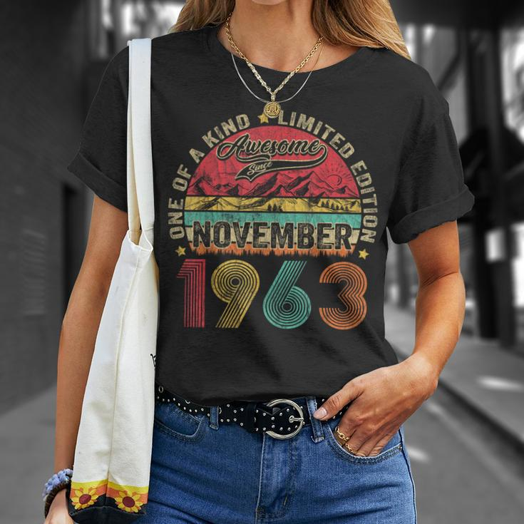 60 Years Old November 1963 Vintage 60Th Birthday T-Shirt Gifts for Her