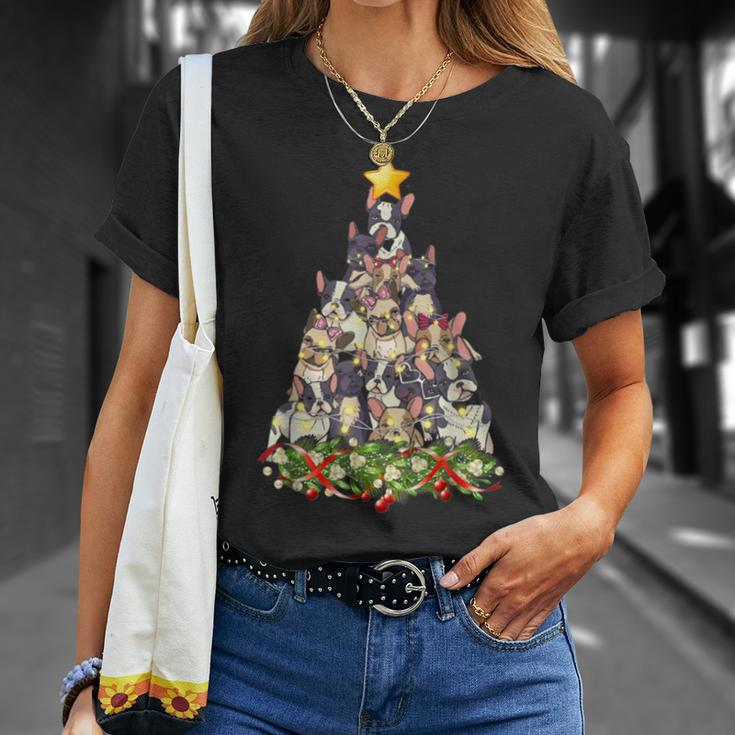 Christmas Tree French Bulldog Ugly Christmas Sweaters T-Shirt Gifts for Her