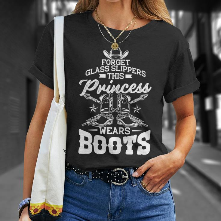 Funny Cowgirl Boots Hat Graphic Women Girls Cowgirl Western Unisex T-Shirt Gifts for Her