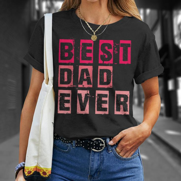 Funny Fathers Day Best Dad Ever Vintage Daughter Dada Unisex T-Shirt Gifts for Her