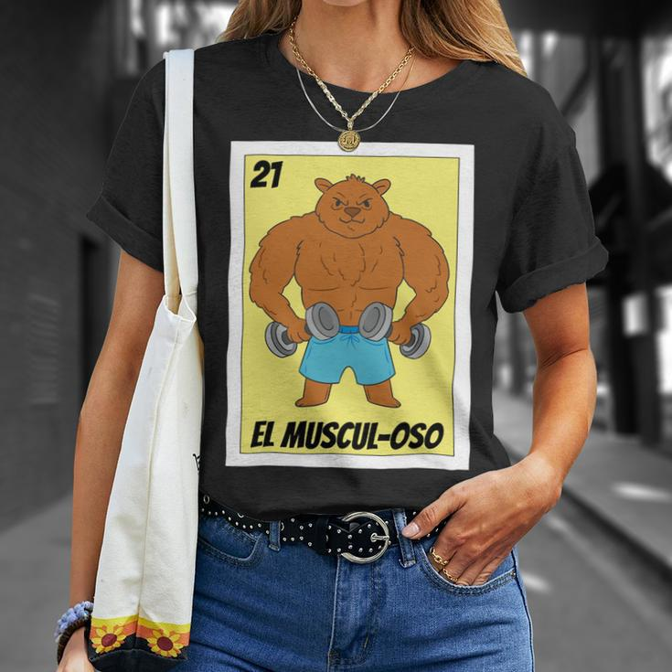 Funny Fitness Mexican Design El Musculoso _1 Unisex T-Shirt Gifts for Her