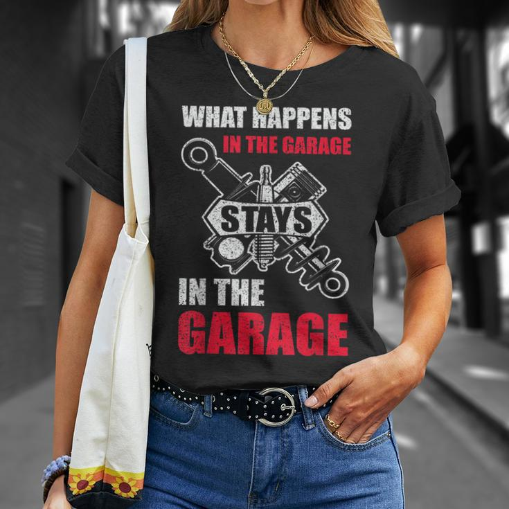 Funny Mechanic For Men Car Dad Garage Father Day Car Lover Unisex T-Shirt Gifts for Her