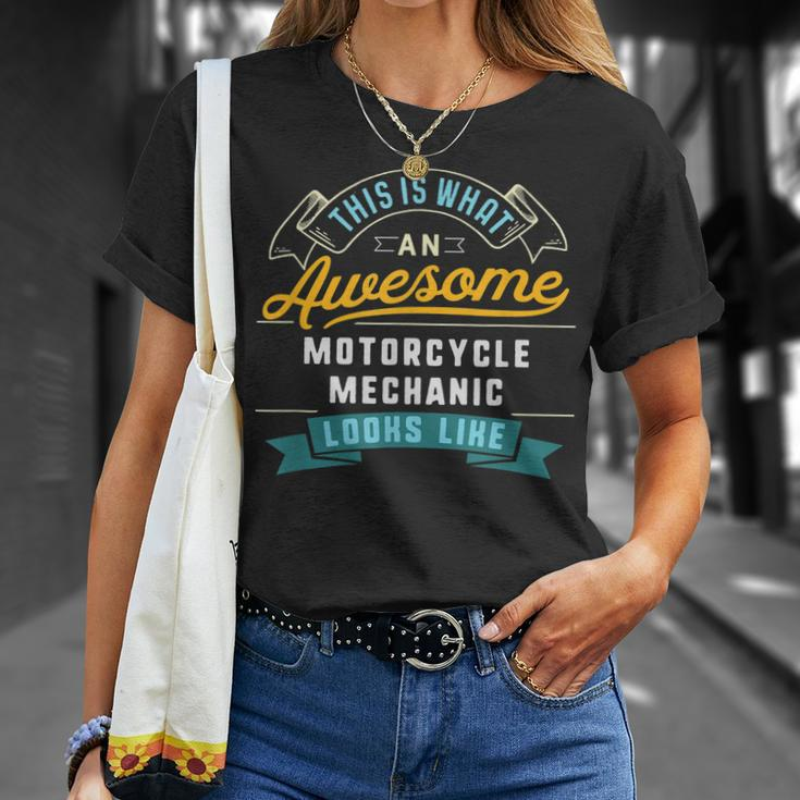 Funny Motorcycle Mechanic Awesome Job Occupation Unisex T-Shirt Gifts for Her
