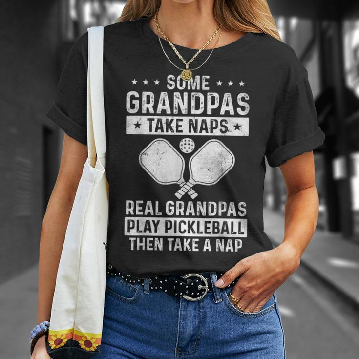 Funny Pickleball Design For Men Grandpa Pickleball Player Unisex T-Shirt Gifts for Her
