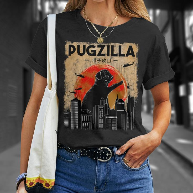 Pug Owner Pugzilla Dog Lover Pug T-Shirt Gifts for Her