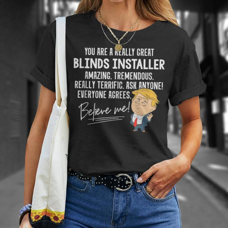 Trump 2020 Really Great Blinds Installer T-Shirt Gifts for Her