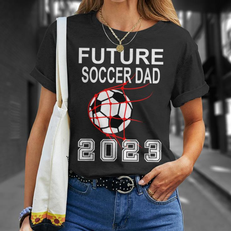 Future Soccer Dad 2023 Pregnancy Announcement Father To Be Unisex T-Shirt Gifts for Her