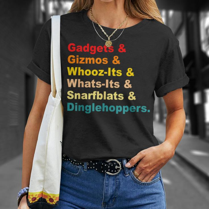 Gadgets & Gizmos & Whooz-Its & Whats-Its Vintage Quote Unisex T-Shirt Gifts for Her