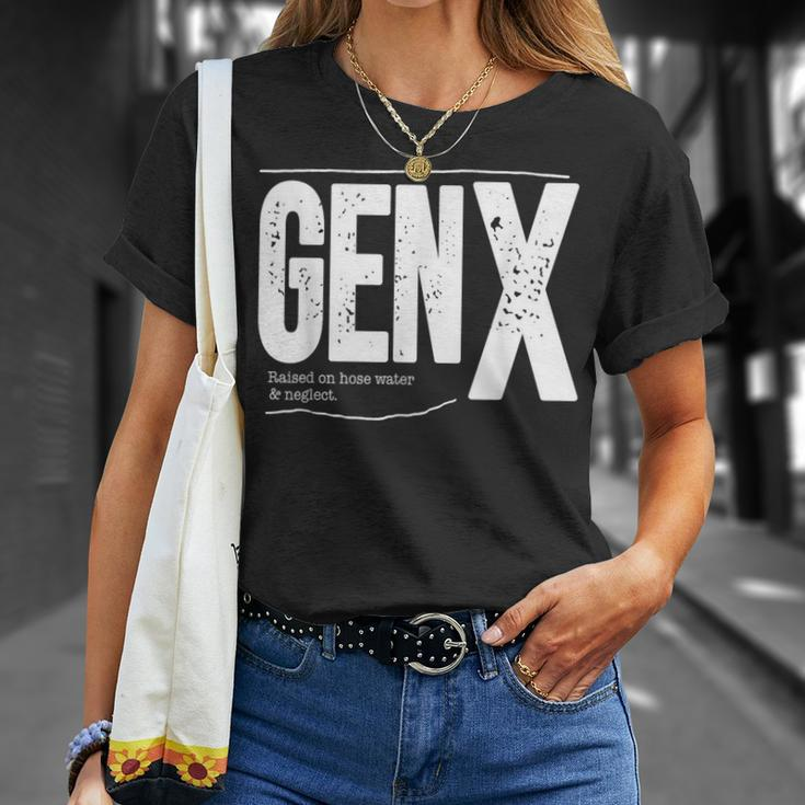 Gen X Raised On Hose Water And Neglect T-Shirt Gifts for Her