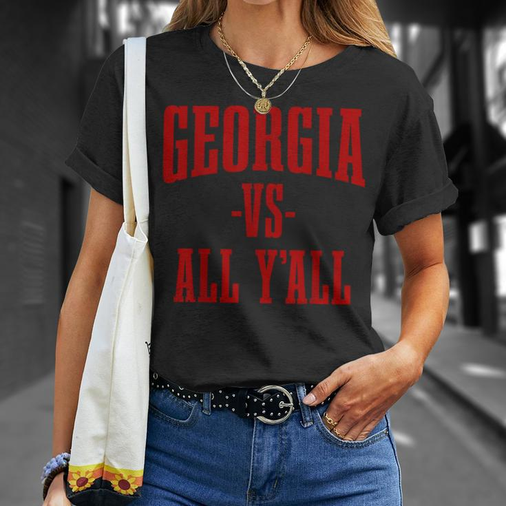 Georgia Vs All Y'all The Peach State Vintage Pride T-Shirt Gifts for Her