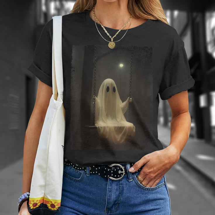 Ghost On The Swing Spooky Gothic Spooky Season Halloween T-Shirt Gifts for Her