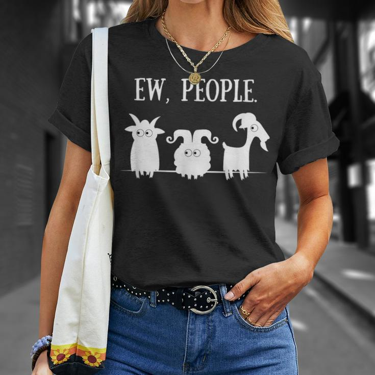 Goat Lovers For Introverts Ew People Goats T-Shirt Gifts for Her