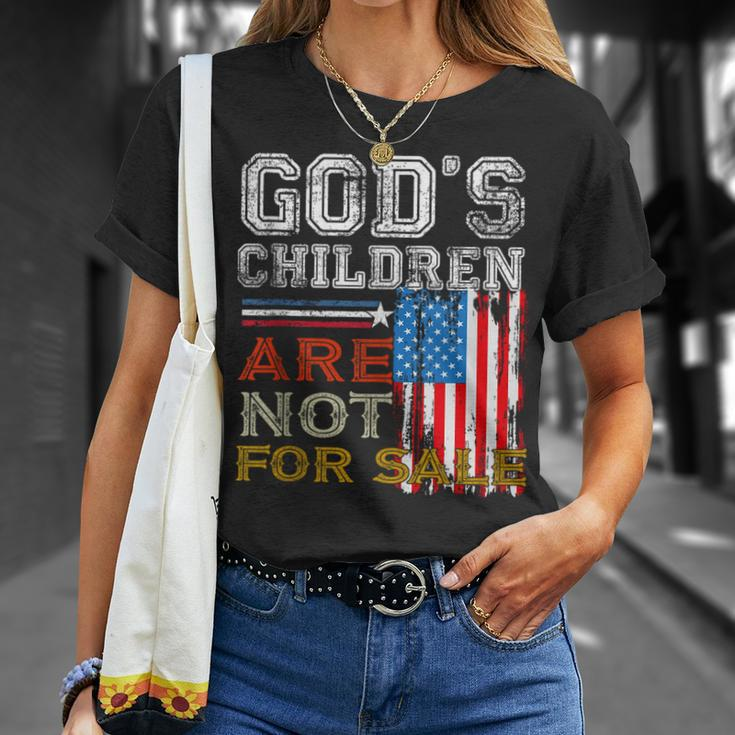 Gods Children Are Not For Sale Embracing Sound Of Freedom Freedom Funny Gifts Unisex T-Shirt Gifts for Her