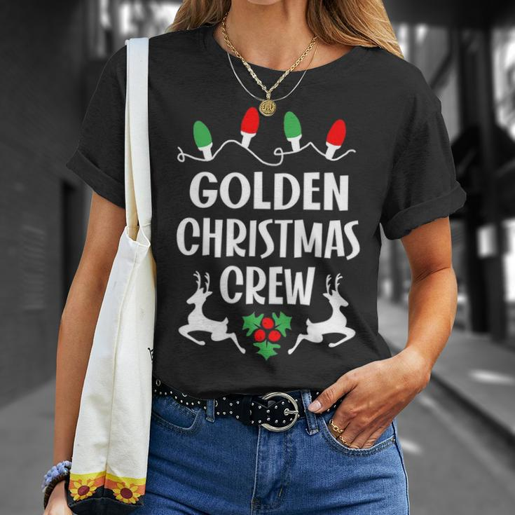 Golden Name Gift Christmas Crew Golden Unisex T-Shirt Gifts for Her