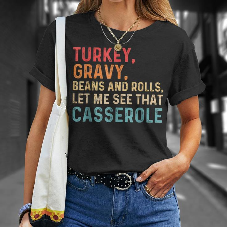 Gravy Beans And Rolls Let Me Cute Turkey Thanksgiving T-Shirt Gifts for Her