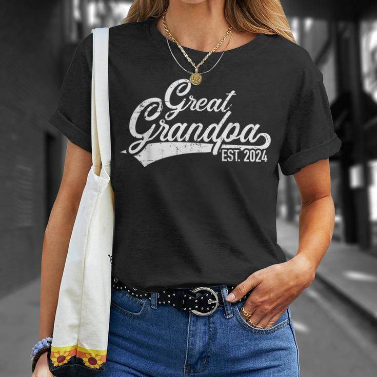 Great Grandpa Est 2024 For Pregnancy Announcement Unisex T-Shirt Gifts for Her
