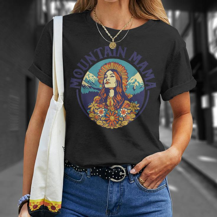 Groovy Mountain Mama Hippie 60S Psychedelic Artistic Unisex T-Shirt Gifts for Her