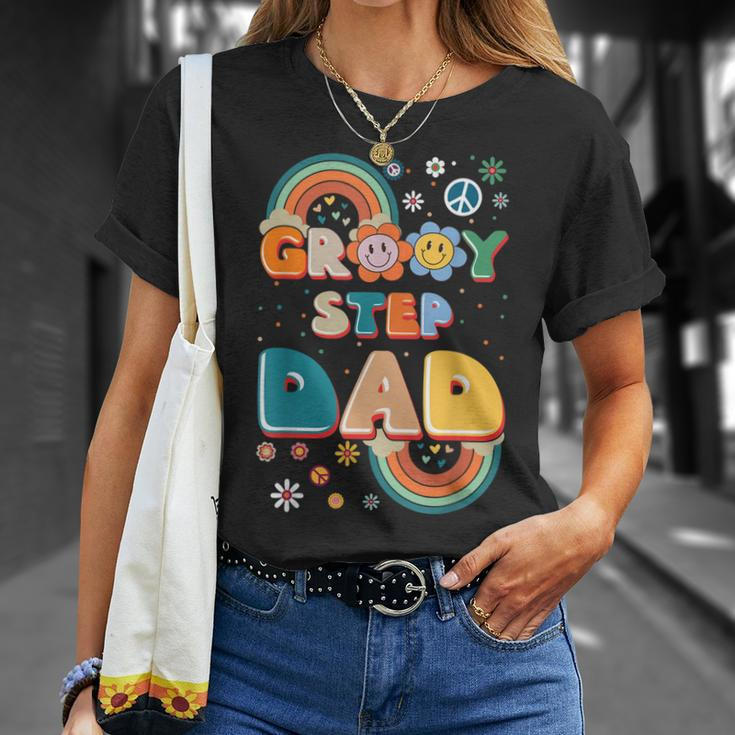 Groovy Step Dad Stepdaddy Step Father Fathers Day Retro Gift For Mens Unisex T-Shirt Gifts for Her