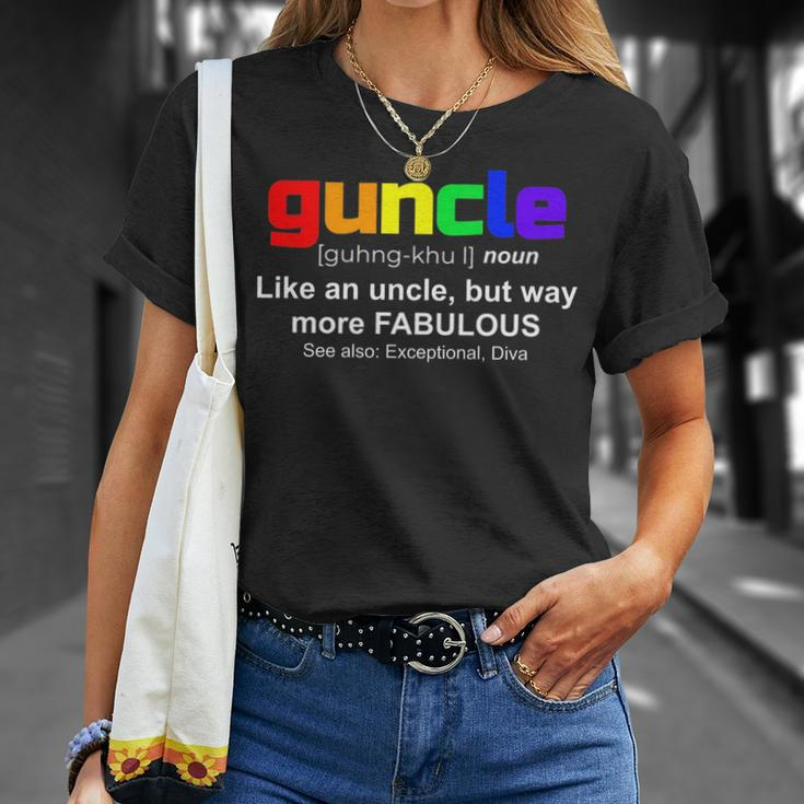 Guncle - Gift For Gay Uncle Lgbt Pride Unisex T-Shirt Gifts for Her