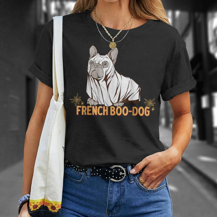 Halloween French Bulldog Dog Frenchie Spooky Ghost T-Shirt Gifts for Her