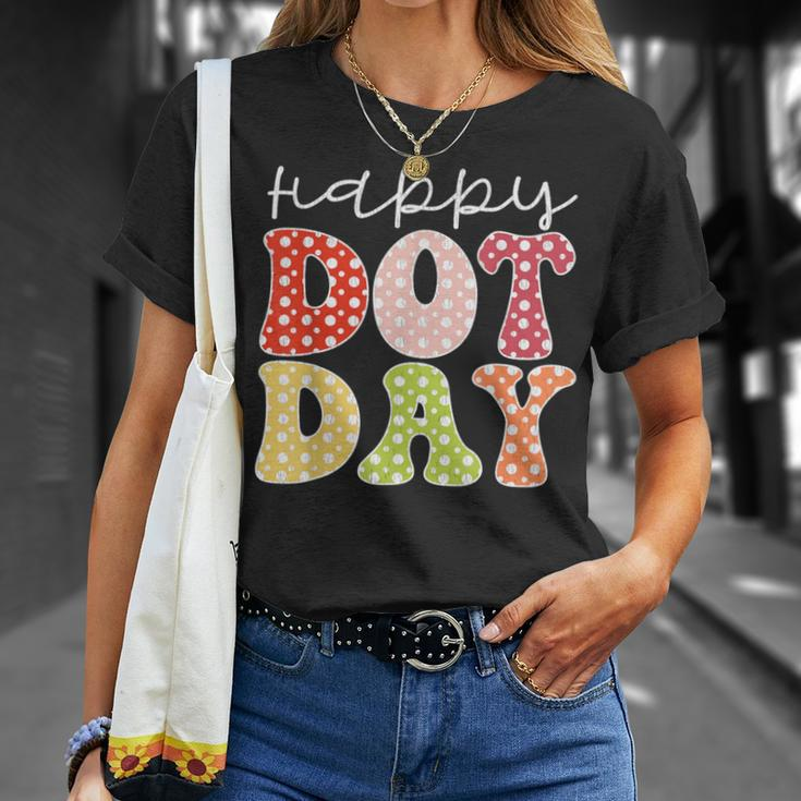 Happy Dot Day 2023 Colorful Pastel International Dot Day T-Shirt Gifts for Her