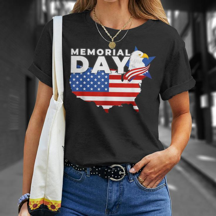 Happy Memorial Day Usa Flag Honor 4Th Of July Unisex T-Shirt Gifts for Her
