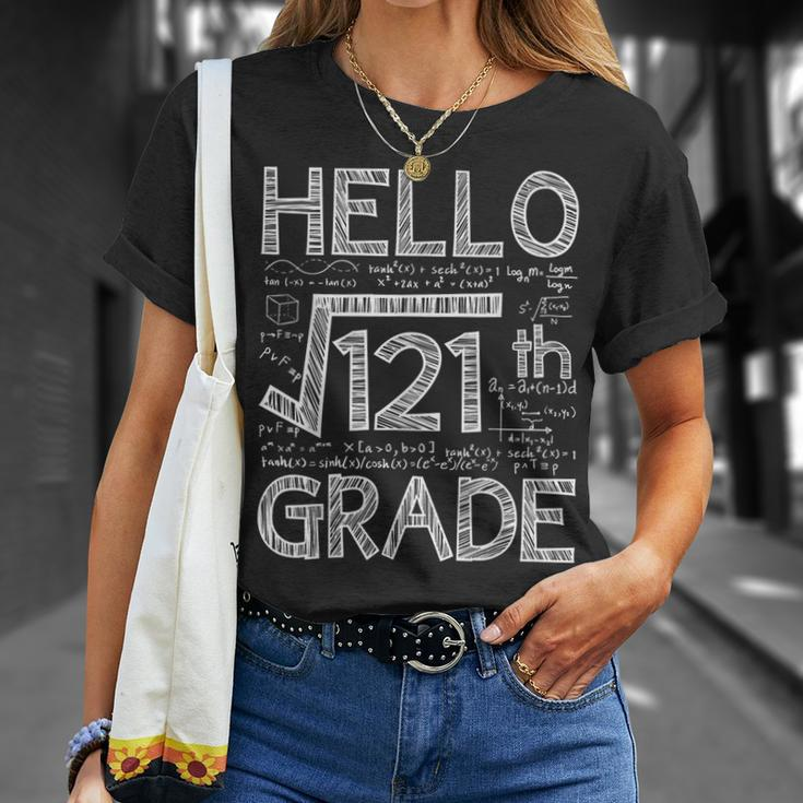 Hello 11Th Grade Square Root Of 121 Back To School Funny Unisex T-Shirt Gifts for Her