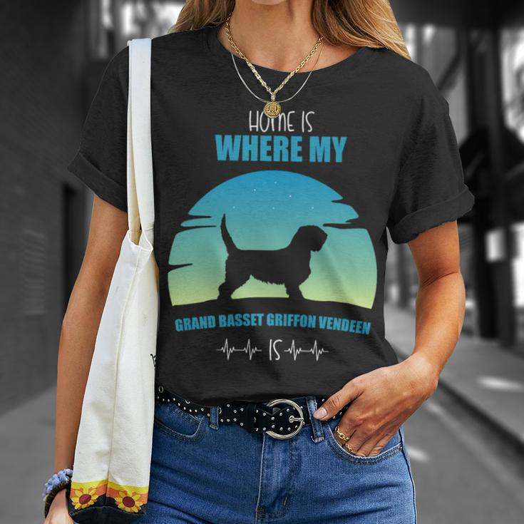 Home Is Where My Grand Basset Griffon Vendeen Is T-Shirt Gifts for Her