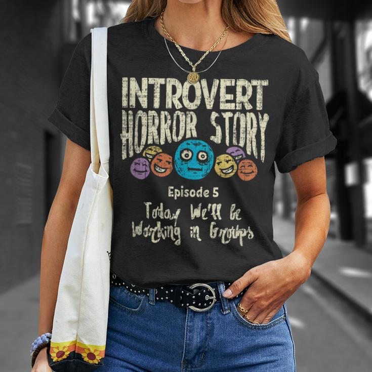 Horror Story Introvert Shy Antisocial Quote Creepy Halloween Halloween T-Shirt Gifts for Her
