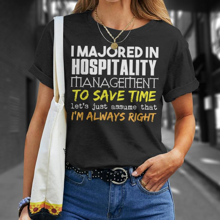 Hospitality Management Major For Back To School T-Shirt Gifts for Her