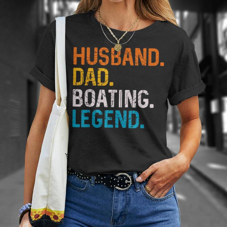 Husband Dad Boating Legend Funny Sail Boat Captain Father Gift For Mens Unisex T-Shirt Gifts for Her