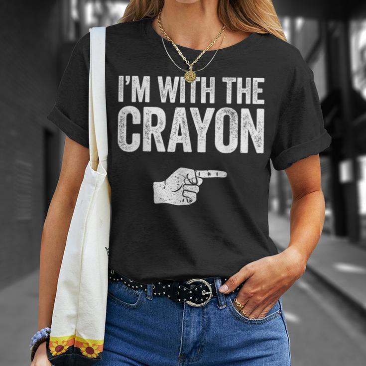 I'm With The Crayon Matching Crayon Costume T-Shirt Gifts for Her
