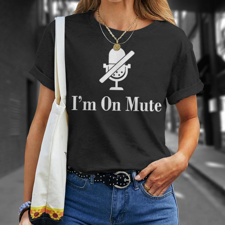 I'm On Mute Virtual Meeting T-Shirt Gifts for Her