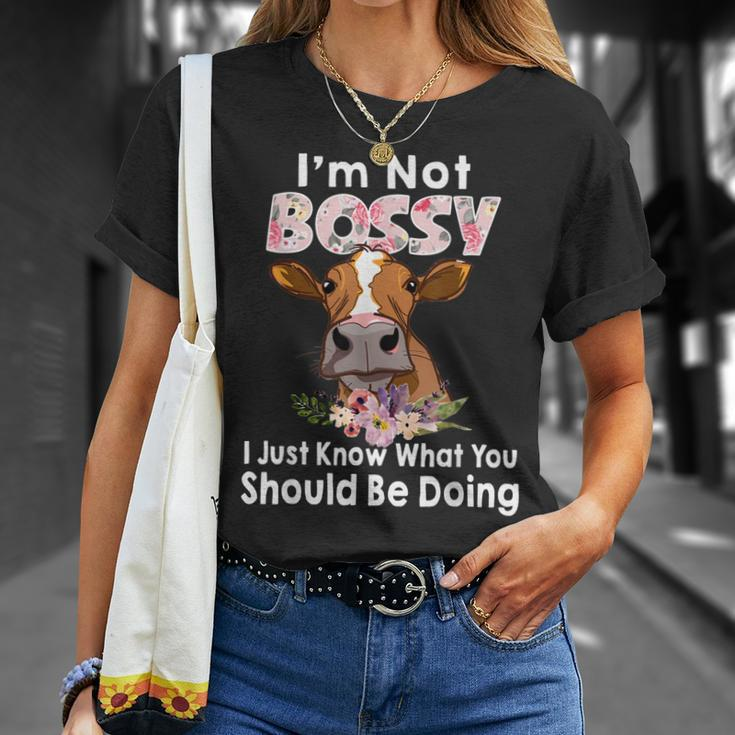 Im Not Bossy I Just Know What You Should Be Doing Cow Unisex T-Shirt Gifts for Her