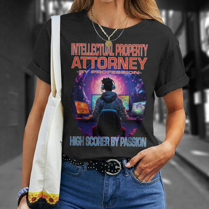 Intellectual Property Attorney Gamer Fun Pun Gaming T-Shirt Gifts for Her