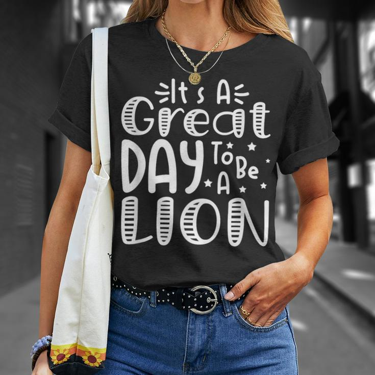It's Great Day To Be A Lion School Quote Sport Animal Lover T-Shirt Gifts for Her