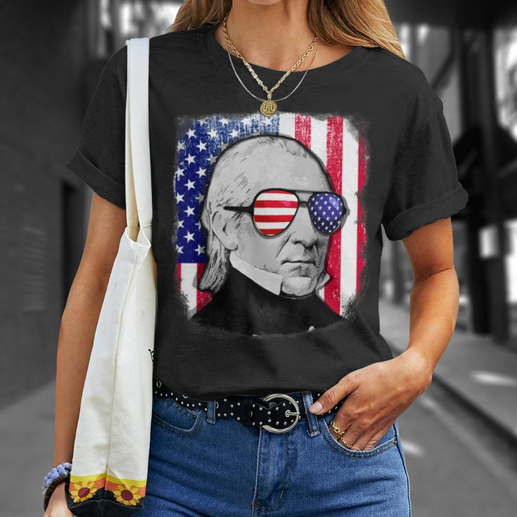 James K Polk Us Flag 4Th Of July Unisex T-Shirt Gifts for Her