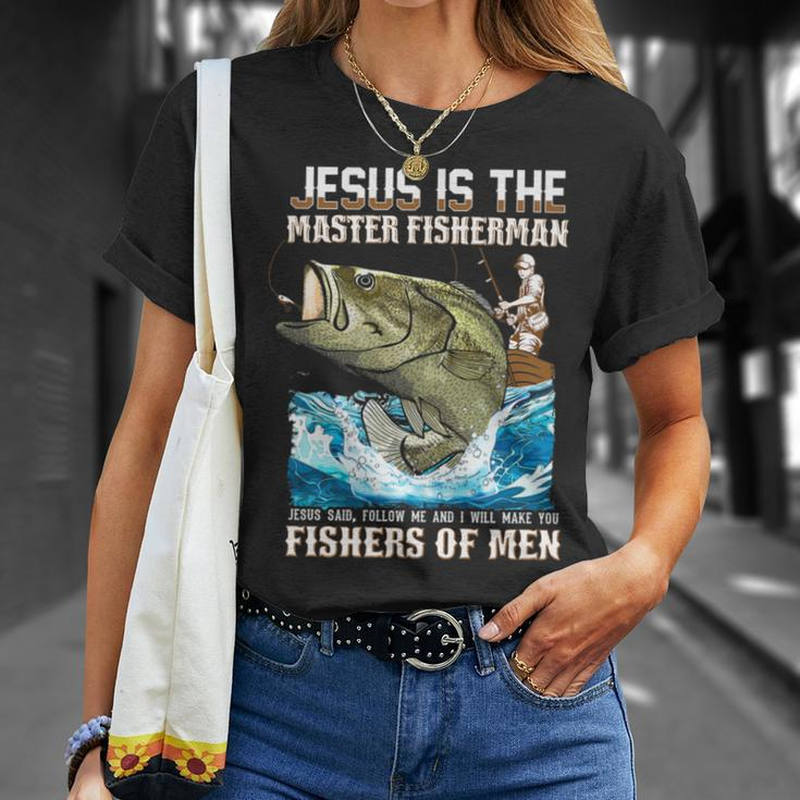 Jesus Fisher Of Bible Verse Fishing Dad Grandpa T-Shirt Gifts for Her
