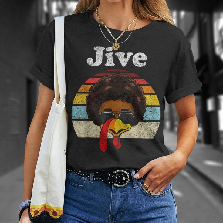 Jive Thanksgiving Turkey Day Face Vintage Retro Style T-Shirt Gifts for Her